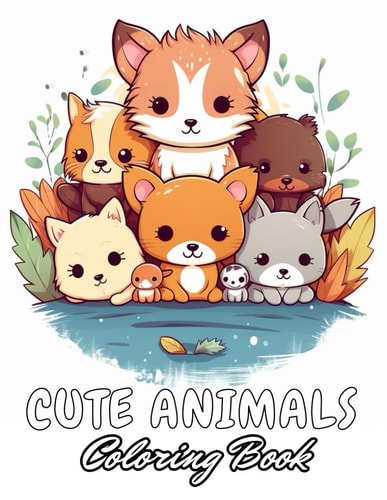 Cute Animals Coloring Book for Kids 100+ Unique and Beautiful Designs