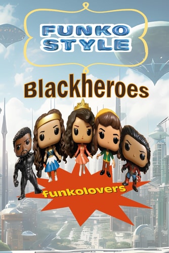 Funko-style Blackheroes Coloring Book in Reverse Draw Funko-style Blackheroes Following Patterns with Low Opacity, Trace the Lines Over the Patterns