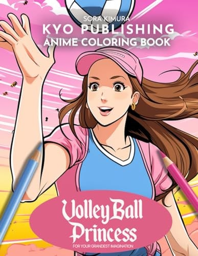 Anime Coloring Book Volleyball Princess 40+ Manga Illustration with a Sporty Twist - Get Ready for a High-Quality Volleyball Coloring Experience