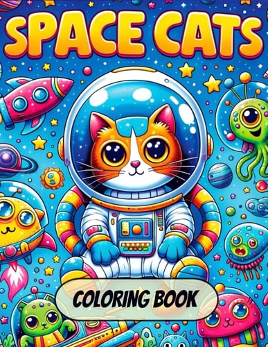 Space Cats Coloring Book