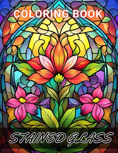 Stained Glass Flower Coloring Book High Quality and Unique Colouring Pages