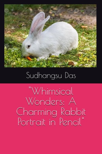 "Whimsical Wonders A Charming Rabbit Portrait in Pencil"