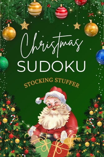 Stocking Stuffers for Adults Christmas Sudoku - Easy, Medium & Hard Puzzles Fun Holiday Activity Book for Adults