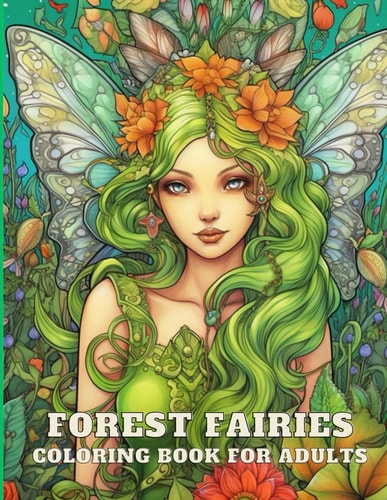 Forest Fairies Coloring Book For Adults 100 Magical Flower Fairies Illustrations for Relaxation and Mindfulness