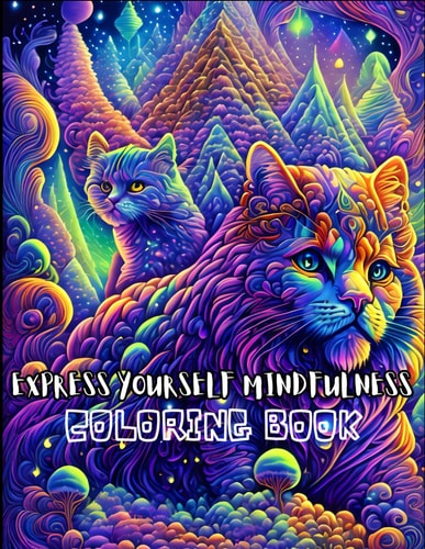 Express Yourself Mindfulness Coloring Book An Adult Coloring Book with Easy and Hard Illustrations for Relaxation & Stress Relief