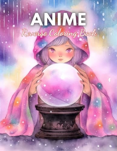 Anime Reverse Coloring Book High Quality Beautiful Stress Relief Design