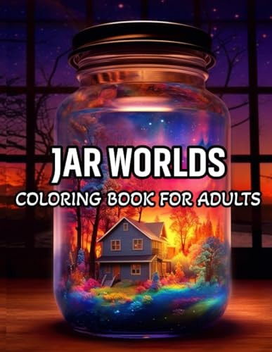 Jar Worlds Coloring Book For Adults Adult Colored Pages Featuring Beautiful Flowers, Nature Landscape, Adorable Animals, and Many More, Designs for Stress Relief and Relaxation!