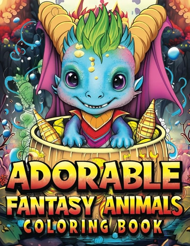 Adorable Fantasy Animals Coloring Book Immerse Yourself in Adorable Fantasy Animals with this Relaxing Coloring Book. Relaxation and Stress Relief for Teens and Adults