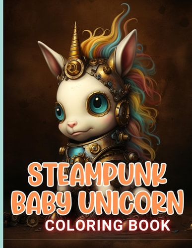 Steampunk Baby Unicorn Coloring Book for Adults 100+ Amazing Coloring Pages for All Ages