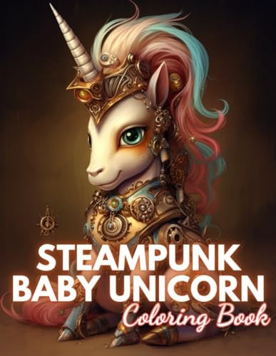 Steampunk Baby Unicorn Coloring Book for Adults 100+ Unique and Beautiful Designs for All Fans