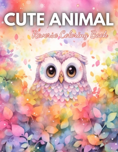 Cute Animal Reverse Coloring Book High Quality Beautiful Stress Relief Design
