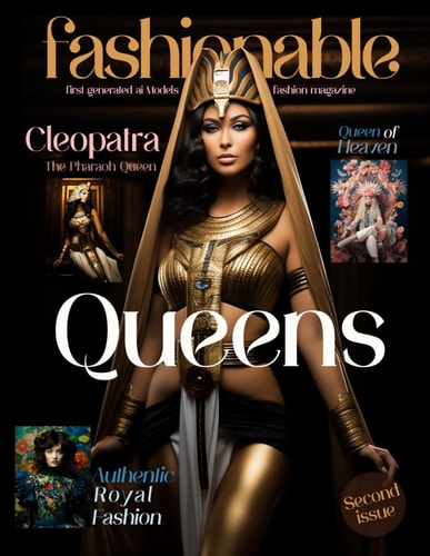 Fashionable Magazine Queens - Second Issue - First Generated Ai Models - Fashion Magazine - Journey Into The Fashion World: Queens - Second Issue - For Adults who Have a Passion for Fashion