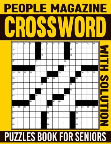 People Magazine Crossword Puzzles Book For Seniors with Solution Stay Entertained and Stimulate Your Brain with a Variety of Puzzles