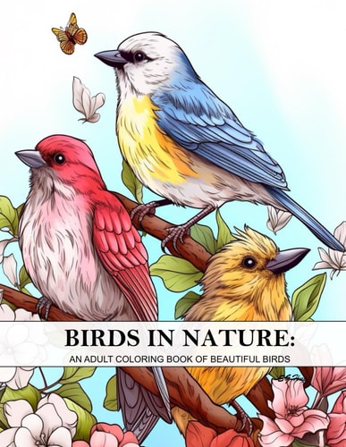 Birds In Nature Coloring Book For Adults 49 Beautiful Bird Designs