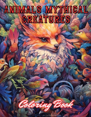 Animals Mythical Creatures Coloring Book Stress Relief And Relaxation Coloring Pages