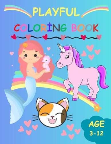 Kids Coloring Book Mermaids, Unicorns, Animals, Flowers, Girls, Boys, Space, Astronaut, Dinosaurs, Monsters, Sea Animals: Mixed Coloring Book for Kids