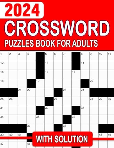 2024 Crossword Puzzles Book For Adults With Solution Sharpen Your Wits with a Collection of Mind-Bending Puzzle Activities