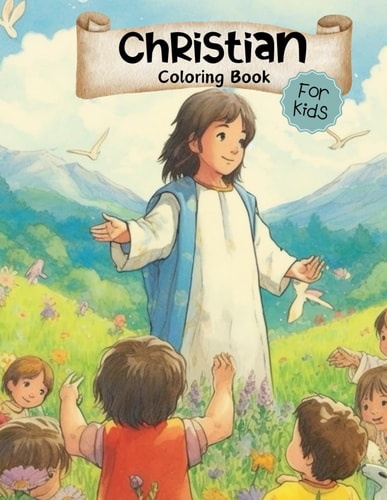 Christian Coloring Book for Kids Wholesome Faith Based Illustrations Including Jesus, Bible, Children, Families / Coloring Pages for Ages 3-5, 4-8, 6-10 / 8.5x11 110 Pages