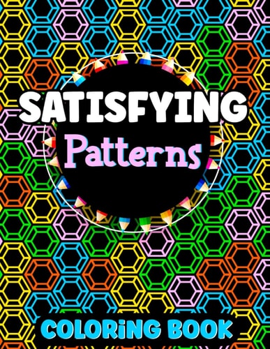 Satisfying Patterns Coloring Book Amazing Activity for Relaxation Simple and Hard Easy Geometric Patterns to Color for Adults And Kids, Holiday Season Theme