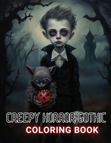 Creepy Horror Gothic Coloring Book High Quality and Unique Colouring Pages