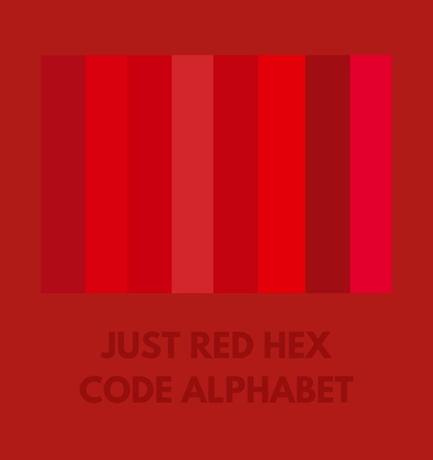 JUST RED HEX CODE ALPHABET