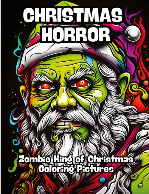 Christmas Horror: Zombie King of Christmas Coloring Pictures