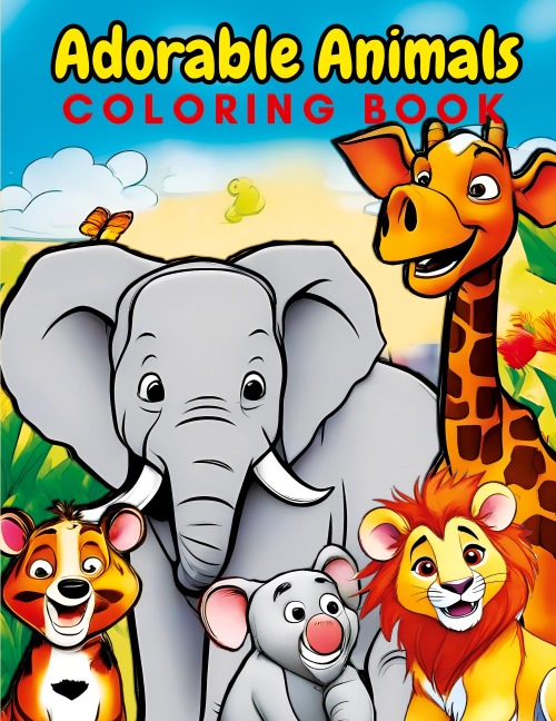 Adorable Animals Coloring Book for Kids: A Delightful Journey into the World of Creativity for Youngsters aged 3-7 | Large 8.5x11 Inch Pages