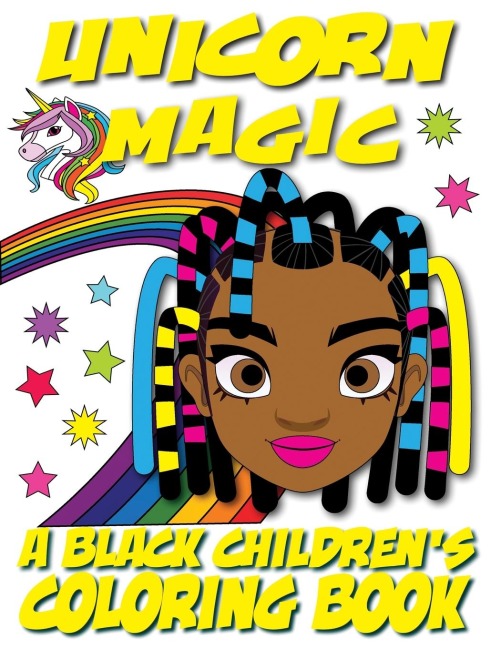 Unicorn Magic - A Black Childrens Coloring Book: A Colorful Adventure for Little Artists