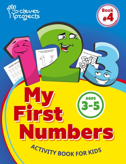 My first numbers activity book for Pre-K and Kindergarten kids age 3-5: Number Recognition, Coloring, Tracing, development of logic and attention