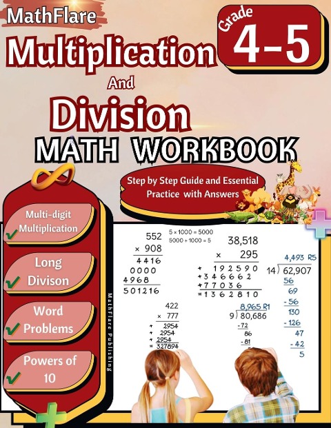 Multiplication and Division Math Workbook 4th and 5th Grade: Multi ...