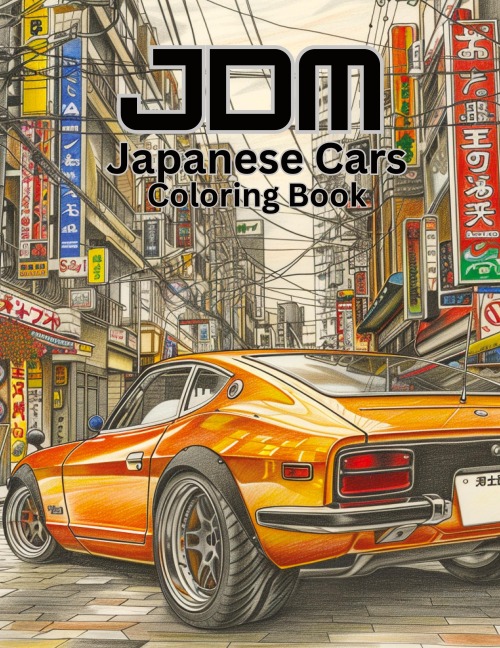 JDM Cars Coloring Book