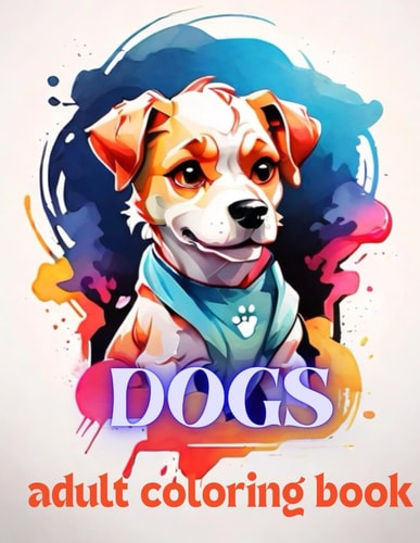 Dogs Adult Coloring Book