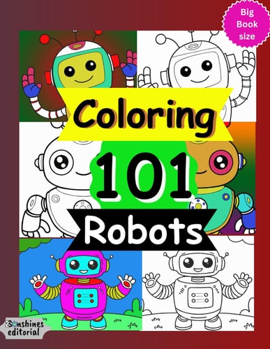 Coloring 101 Robots Coloring Book