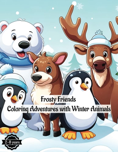 Frosty Friends Coloring Adventures with Winter Animals