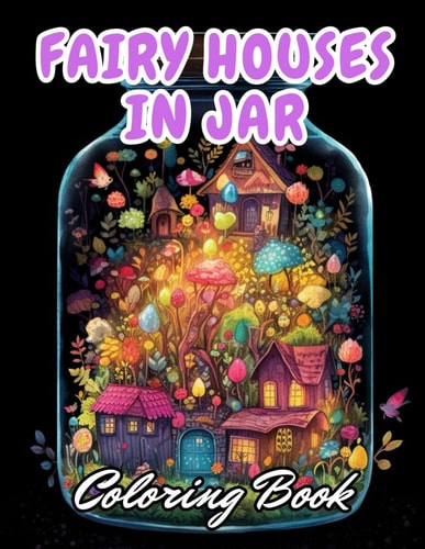 Fairy Houses in Jar Coloring Book For Adults 100+ High-Quality Coloring Pages for All Ages