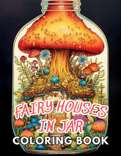 Fairy Houses in Jar Coloring Book For Adults New and Exciting Designs Suitable for All Ages