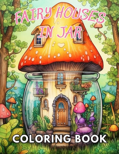 Fairy Houses in Jar Coloring Book For Adults 100+ New and Exciting Designs Suitable for All Ages