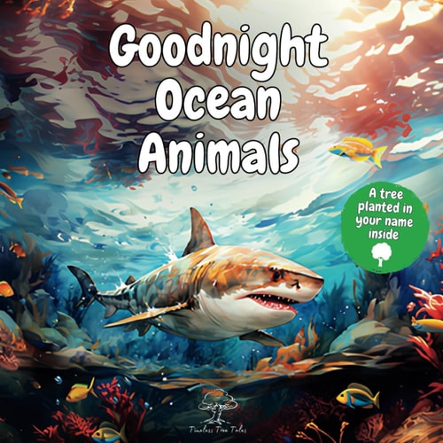 Goodnight Ocean Animals A Peaceful Bedtime Baby Story Book for Toddlers and Children with Cute Inspirational Watercolor Pictures of Shark, Whale, Sea Turtle, Dolphin, Octopus and More Funny Preschool and Kindergarten Educational Reading for Kids