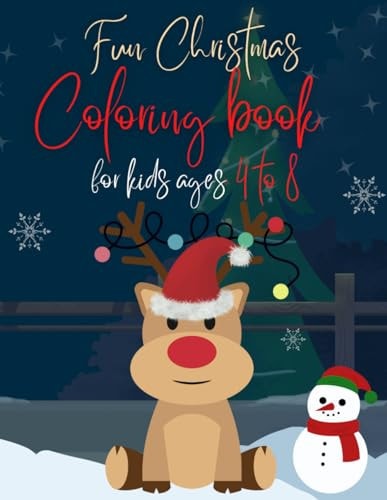 Fun Christmas Coloring Book for Kids Ages 4 to 8