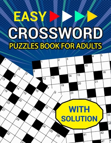 Easy Crossword Puzzles Book for Adults with Solution