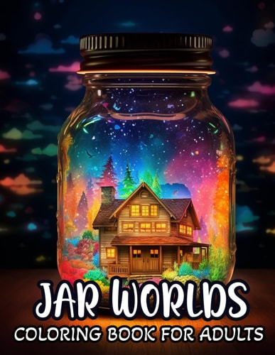 Jar Worlds Coloring Book For Adults Adult Colored Pages Featuring Beautiful Flowers, Nature Landscape, and Many More, Designs for Stress Relief and Relaxation!