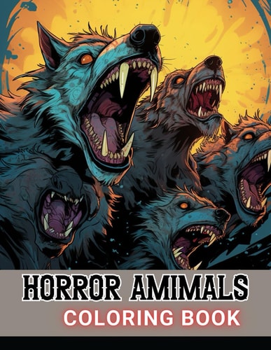 Horror Animals Coloring Book for Adult High Quality and Unique Coloring Pages