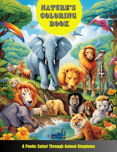 Nature's Coloring Book A Poetic Safari Through Animal Kingdoms: Explore, Learn & Color with Wildlife Adventures for Kids Ages 4-10