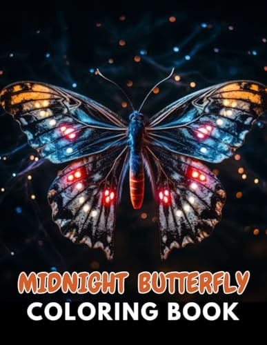 Midnight Butterfly Coloring Book New and Exciting Designs Suitable for All Ages