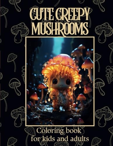 Cute Creepy Mushrooms Coloring Book A Magical Adventure with 40 Coloring Pages for Kids and Adults