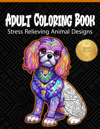 Adult Coloring Book Stress Relieving Animal Designs