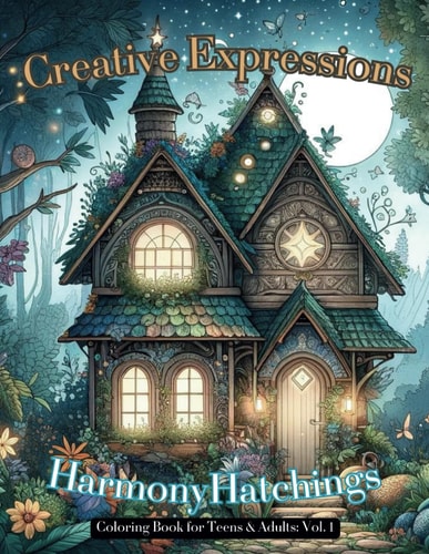 Creative Expressions Harmony Hatchings Coloring Book for Teens & Adults: Vol. 1