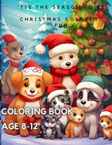 24 Pcs Christmas Coloring Book (Age 8-12) - 'Tis the Season to be