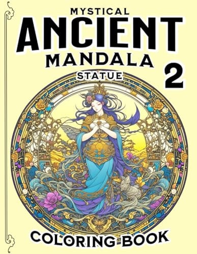 Mystical Ancient Mandala Statue Coloring Book Gifts of Vintage Designs with Amazingly Embedded Images