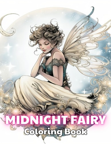 Midnight Fairy Coloring Book 100+ Unique and Beautiful Designs